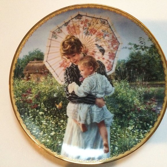 Sandra Kuck, 9”Plate,1995, “Home Is Where The Heart Is” Reco, 48 firing days. - Picture 1 of 4